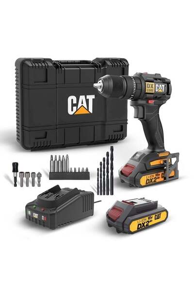 Cat DX1010.1 18Volt 2.0Ah Li-ion Çift Akülü Kömürsüz Profesyonel Şarjlı Darbe...