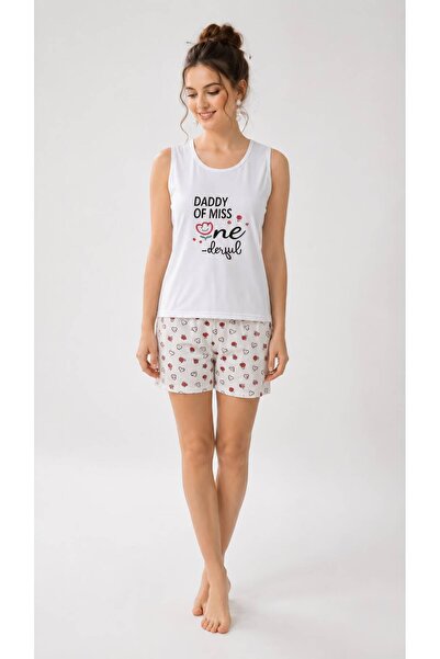 GAMDELLE MODA Women's Summer Comfortable Cut-Off Shorts Pajama Set
