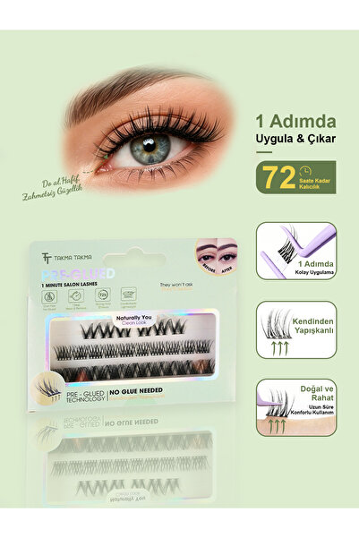 Takma Takma Takma Kirpik Kendinden Yapışkanlı - Clean Look - Naturally You RG...