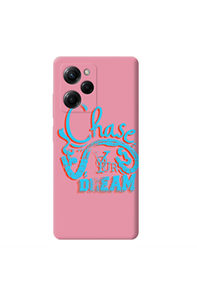 Other Xiaomi Poco X5 Pro Chase Your Dream Pink Colored Silicone TPU Θήκη