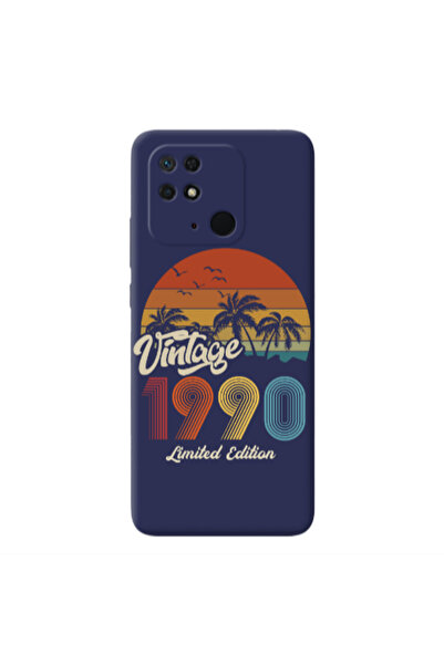 Other Xiaomi Redmi 10C Vintage Dark blue Colored Silicone TPU Θήκη