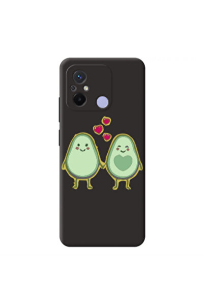 Other Xiaomi Redmi 12C Avocados Black Colored Silicone TPU Θήκη