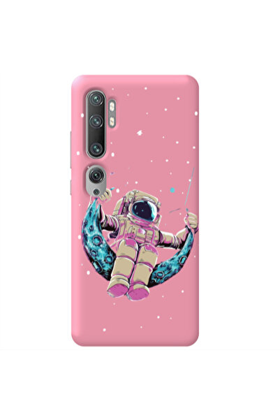 Other Xiaomi Mi Note 10 Pro Astronaut swinging on the moon Pink Colored Silic...