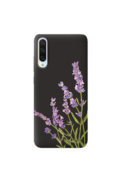 Other Xiaomi Mi 9 Lite Flowers 8 Black Colored Silicone TPU Θήκη