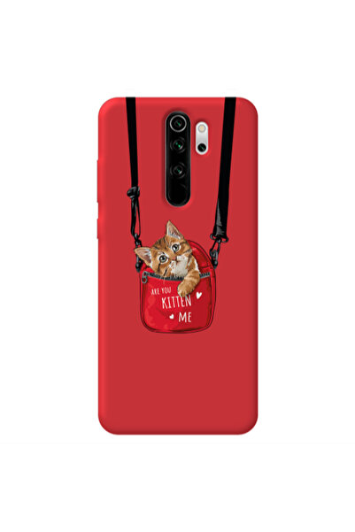 Other Xiaomi Redmi Note 8 Pro Kitten Me Red Colored Silicone TPU Θήκη