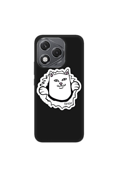 Other Honor 400 Lite White cat Black Colored Silicone TPU Θήκη