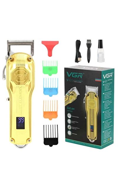 VGR Professional Electric Hair Clipper, V-672, Full Metal Digital LCD, with 6...