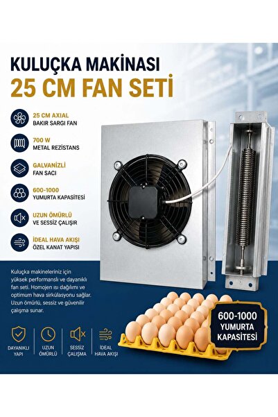 inkutek Kuluçka Makinası 25 CM Fan Seti