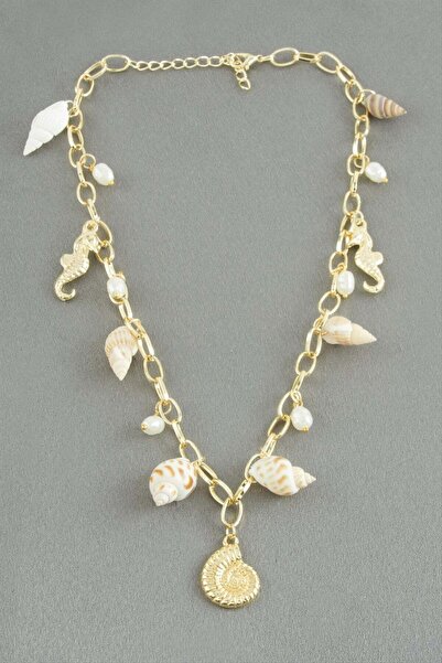 Angel Of Life Water Horse Sea Shell Chain Necklace