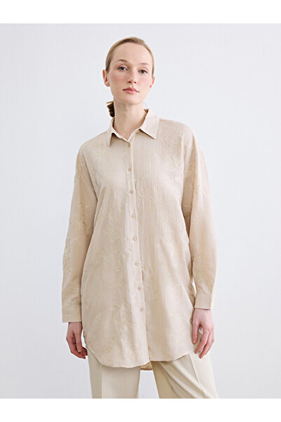 LC Waikiki Rmz Gi̇yi̇m Farkiyla Embroidered Women's Shirt Tunic