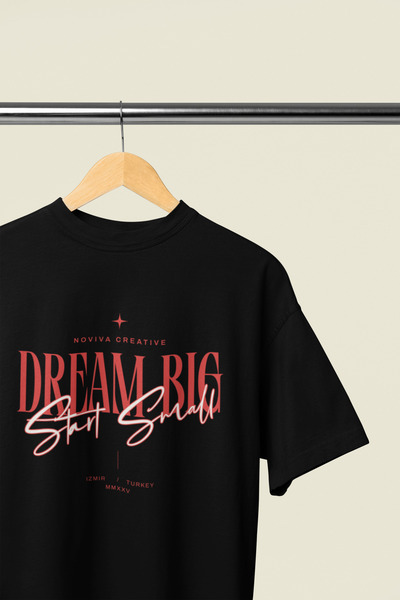 MAGORS Dream Bıg Oversize Retro Vintage Crew Neck Cotton T-Shirt for Women an...