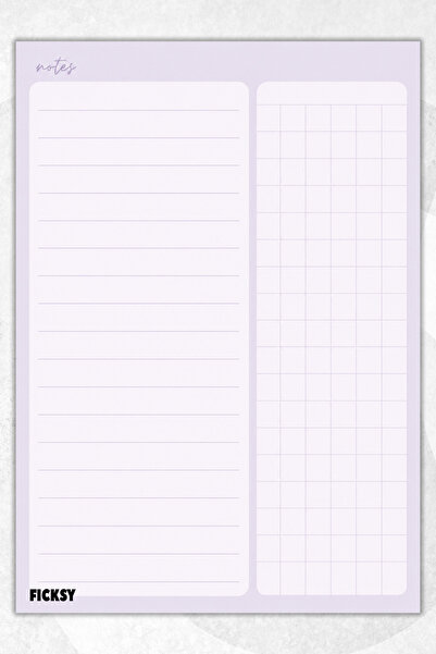 Ficksy A5 Notepad Lined Checkered Notebook - 50 Sheets - Memopad - Notepad - ...