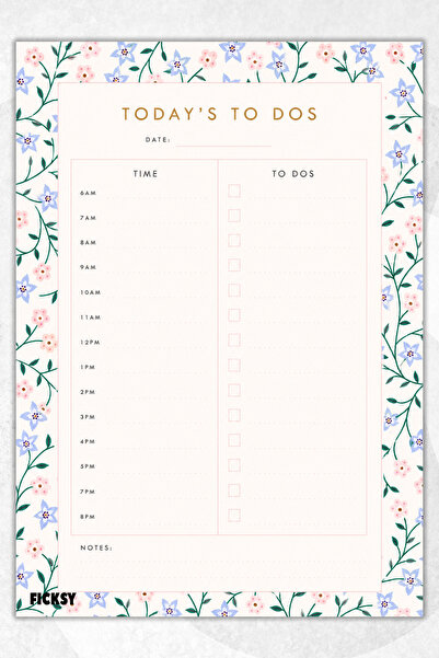 Ficksy To-Do List - A5 - 50 Pages - to Do List - Checklist - Check List - Pla...
