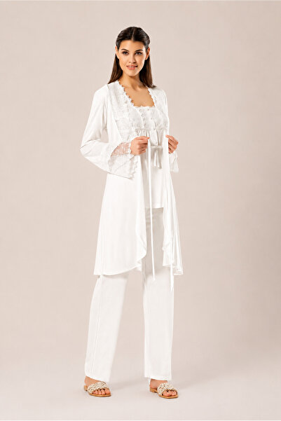 Xses Dantel Detaylı Lohusa Pijama Takımı