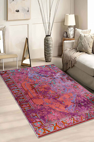 Hülya Home Salon Halısı Mutfak halısı Yolluk Geometrik İskandinav Eskitmeli Dijital Baskı Yıkanabilir halı 9152