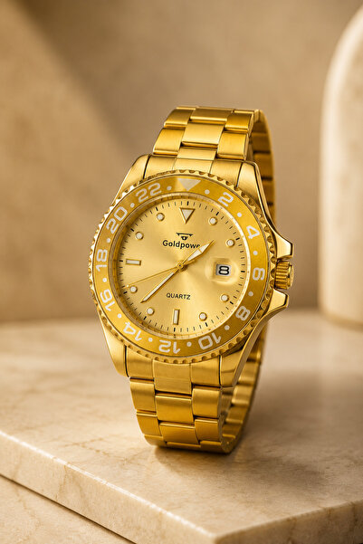 Goldpower Top Quality Steel Men's Wristwatch 3Atm Water Resistant (with Rotat...