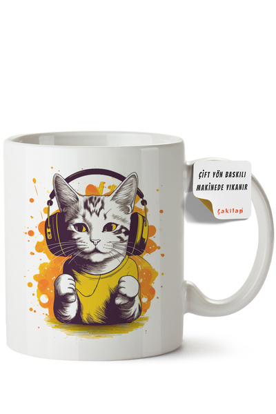 ET ERTAPASSAGE original creative designs Cat Design Printed Porcelain Mug (Do...