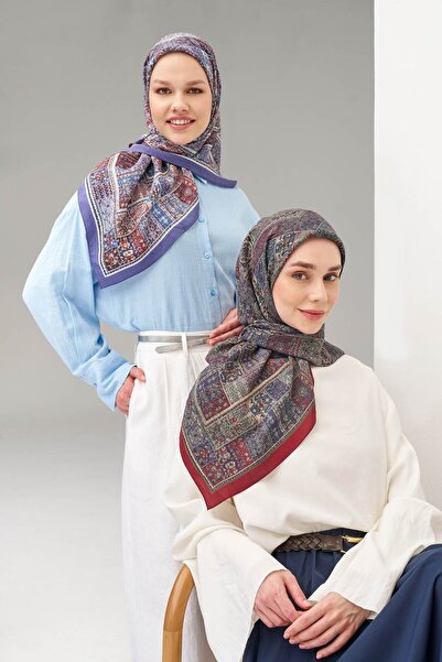 Silk Home Velora Scarf Ethnic Pattern Brown 90X90