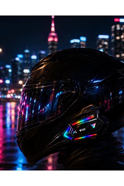 Kanonik Education Bluetooth 5.3 Motorcycle Helmet Intercom Noise Canceling Wa...