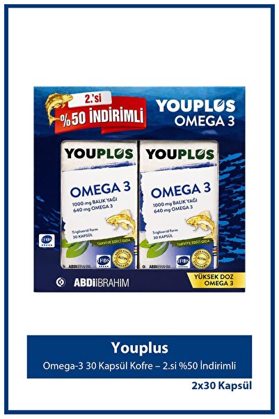 Youplus Omega-3 30 Capsules Kofre – 2Nd One 50% Off
