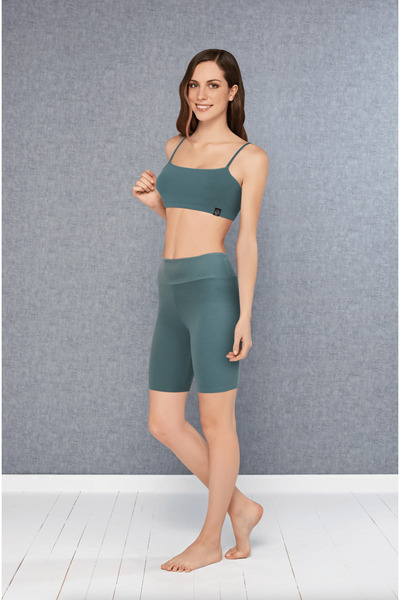 Doreanse Ženske sportske biciklističke leggins od 90% viskoze sa rebrastim st...