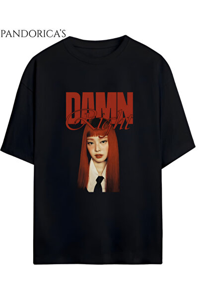 Grafftee Clothing BLACKPINK Tasarım Serisi "JENNIE" Yazılı Baskılı Unisex Rel...