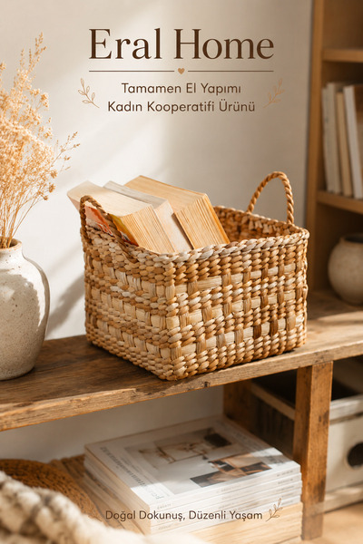SS ERAL KOOP Decorative Multi-Purpose Organizer Handmade Rustic Basket 16 X 2...
