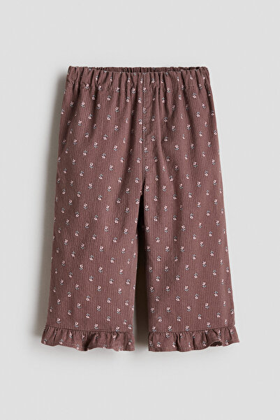 H&M Pamuklu ve Fırfırlı Pantolon