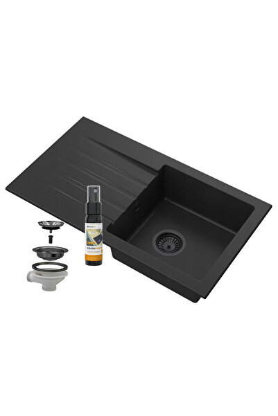 Granitan Set chiuveta bucatarie + sifon Melgara, Granitan, Granit, 770 x 430 ...