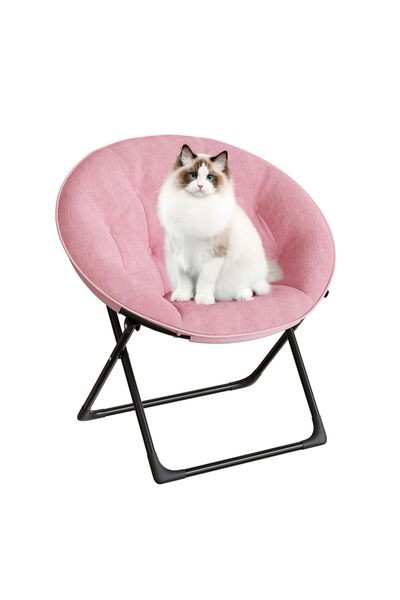 Garvee Oversized Folding Saucer Chair - Faux Fur Soft and Comfortable - Ideal...