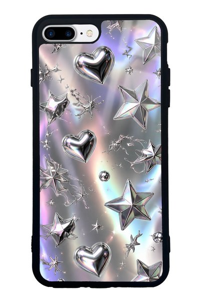 Spoyi iPhone 7 Plus - 8 Plus Chrome Star Dream Design Glossy Phone Case