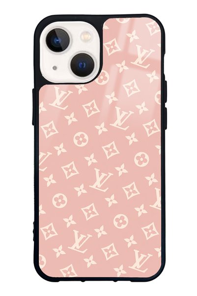 Spoyi iPhone 13 Mini Pink Lv Design Glossy Phone Case