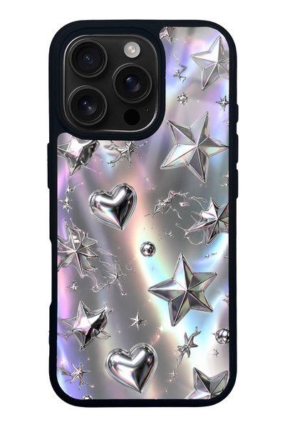 Spoyi iPhone 16 Pro Chrome Star Dream Design Glossy Phone Case