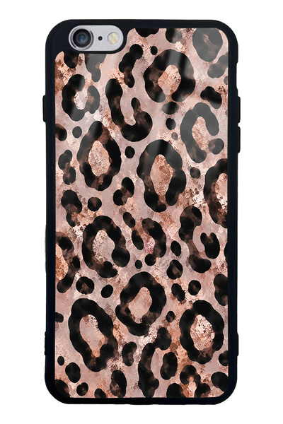 Spoyi iPhone 6 Plus Rose Gold Leopard Design Glossy Phone Case