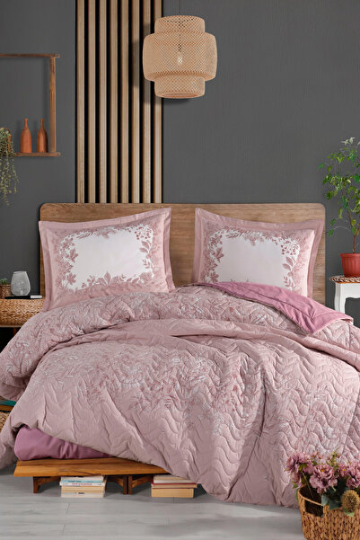 Clasy Ranforce 100% Cotton Double Four Season Set Serel V1 Pink