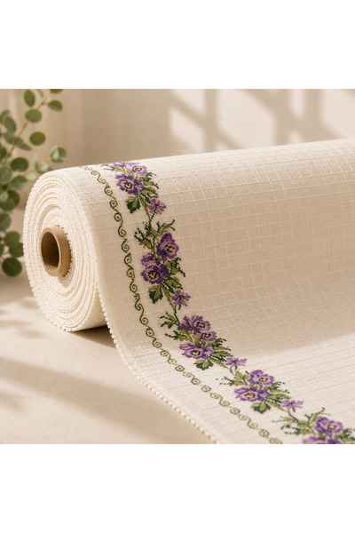 PAZARSEN Cross-Stitch Embroidered Fabric 100% Cotton Monika Buldan Fabric 210...