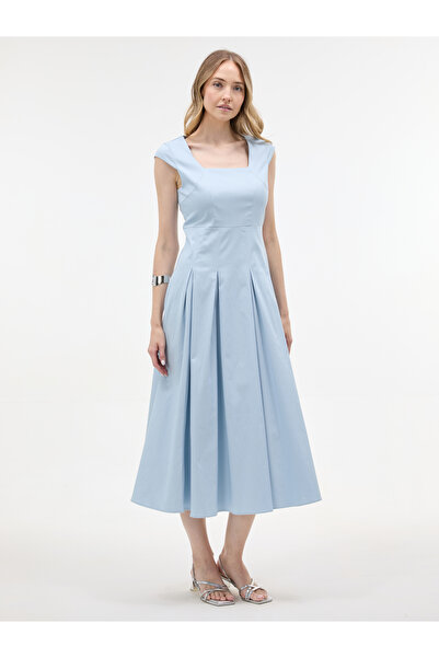 ORSAY Rochie midi de damă, albastru deschis, fără mâneci