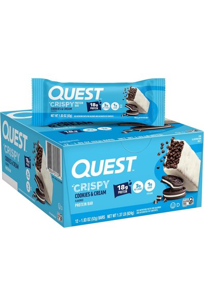 QUEST NUTRITION Hero Cookies and Cream Bar - 12 Pieces