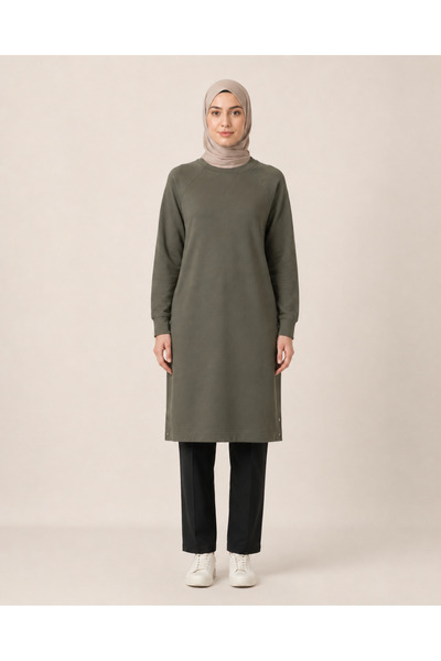 nevmira Reglan Kollu Sweat Tunik İki İplik