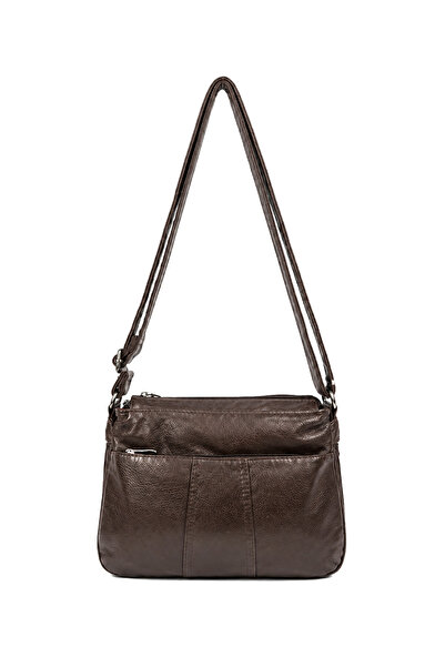 Sanmorris Elegant Stitching Detailed Multi-Compartment Washed Leather Women's...
