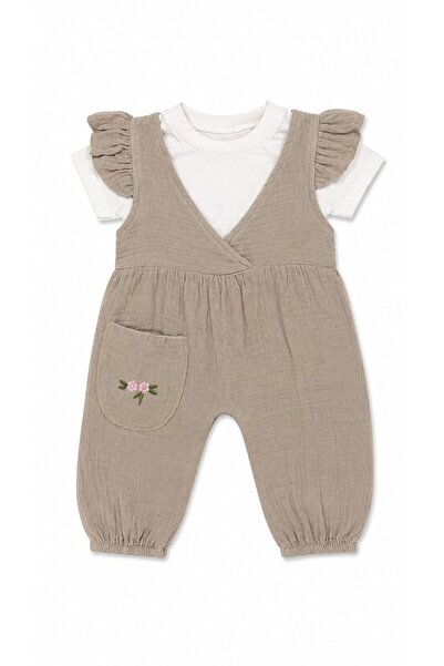 Oz Baby طقم سالوبيت من الموسلين للفتيات الصغيرات، طقم صيفي من القطن مكون من ق...