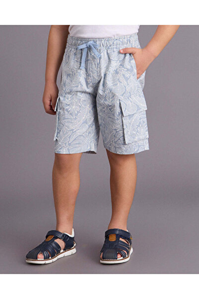 REDTAG Boys Blue Cargo Active Shorts