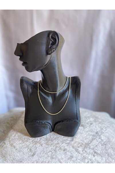 Şahmaran Takı VIP 14K Altın Kaplama Pirinç Çift Dolanabilir Choker Top Zincir...