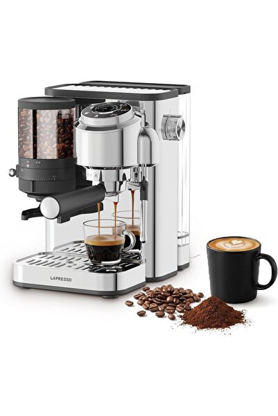 Lepresso LéPresso ILBURRONE 20 Bar Italian Pump Coffee Machine with Built-in ...