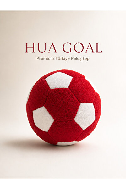 HUA Goal Peluş Futbol Topu - Türkiye Milli Takım Yumuşak Top - 20 cm Dekorati...