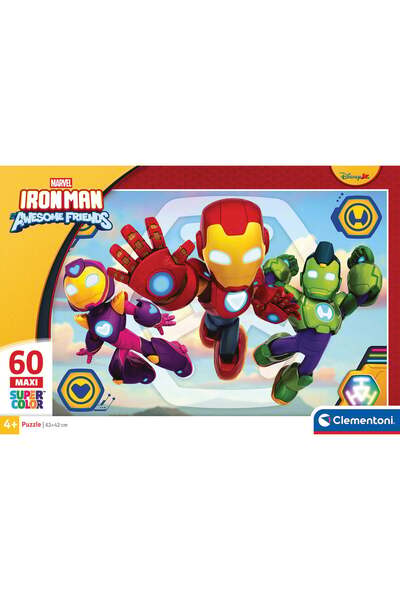 CLEMENTONI Παζλ Super Color Maxi Iron Man and His Awesome Friends Marvel 60 τμχ