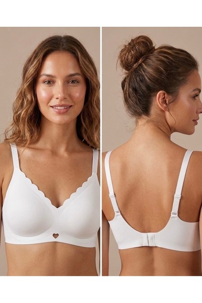 daniella Laser Cut Heart Detailed Ghost Bra