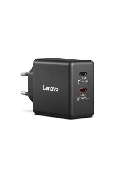 LENOVO Adaptor de alimentare rapid LN 65W GaN cu două porturi USB-C