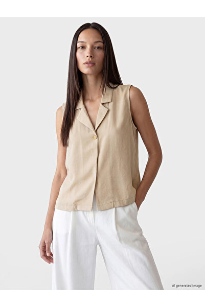 LC Waikiki Beige Modal Blend Women's Shirt