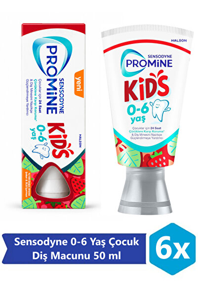 Sensodyne Promine Kids Çilekli & Tatlı Naneli Diş Macunu 50 Ml x 6 Adet
